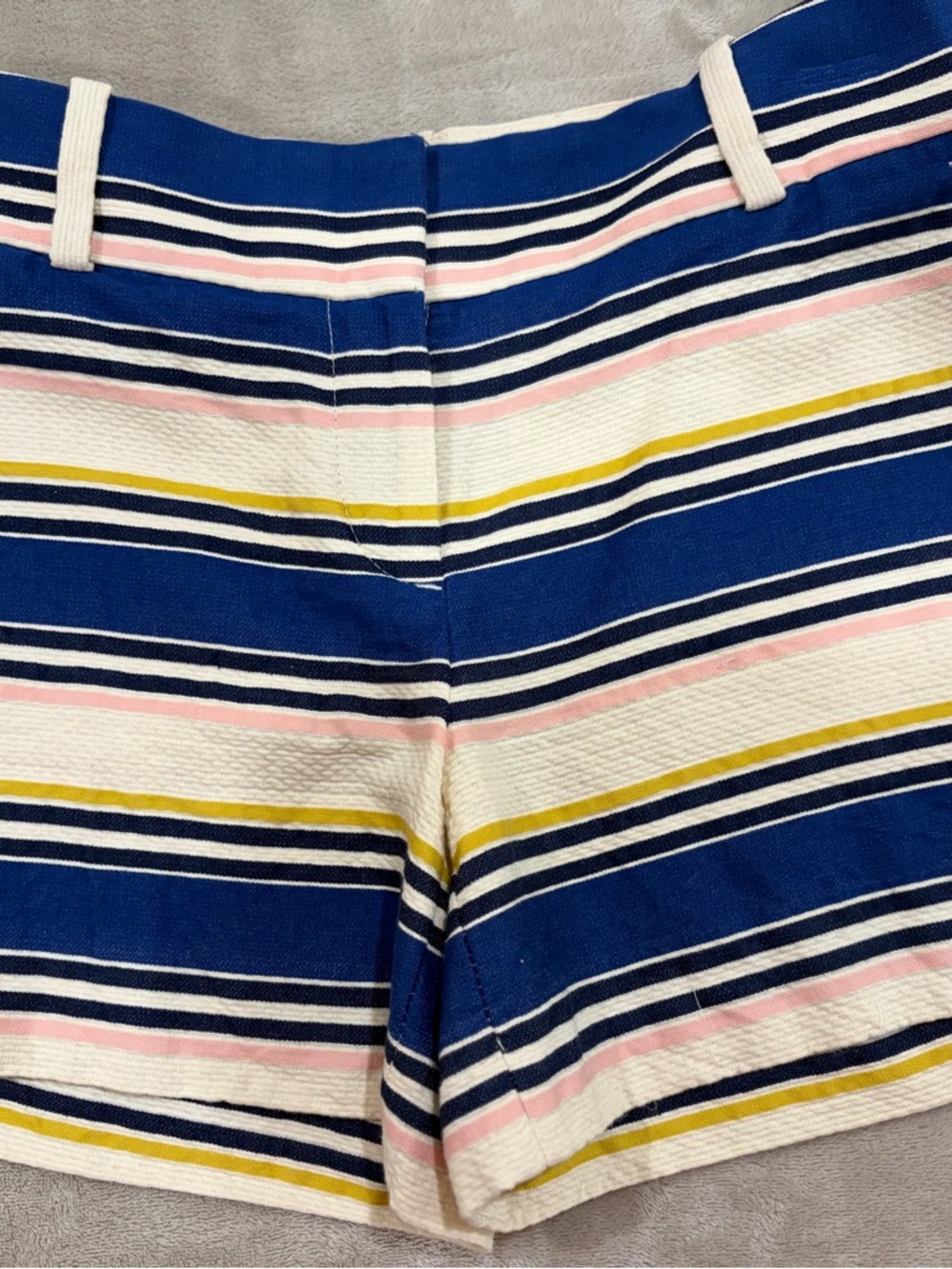 LOFT Blue Striped Women’s Shorts with Pink and Yellow Accents size 00
